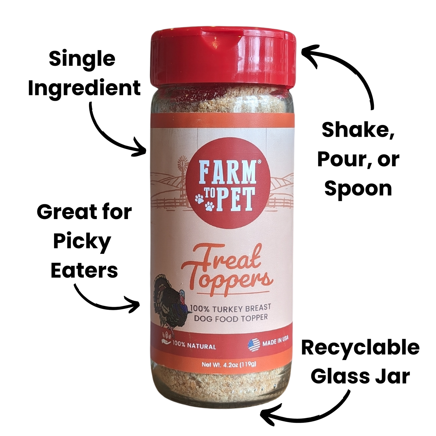 Turkey Dog Food Topper-Farm to Pet Healthy Dog Treats