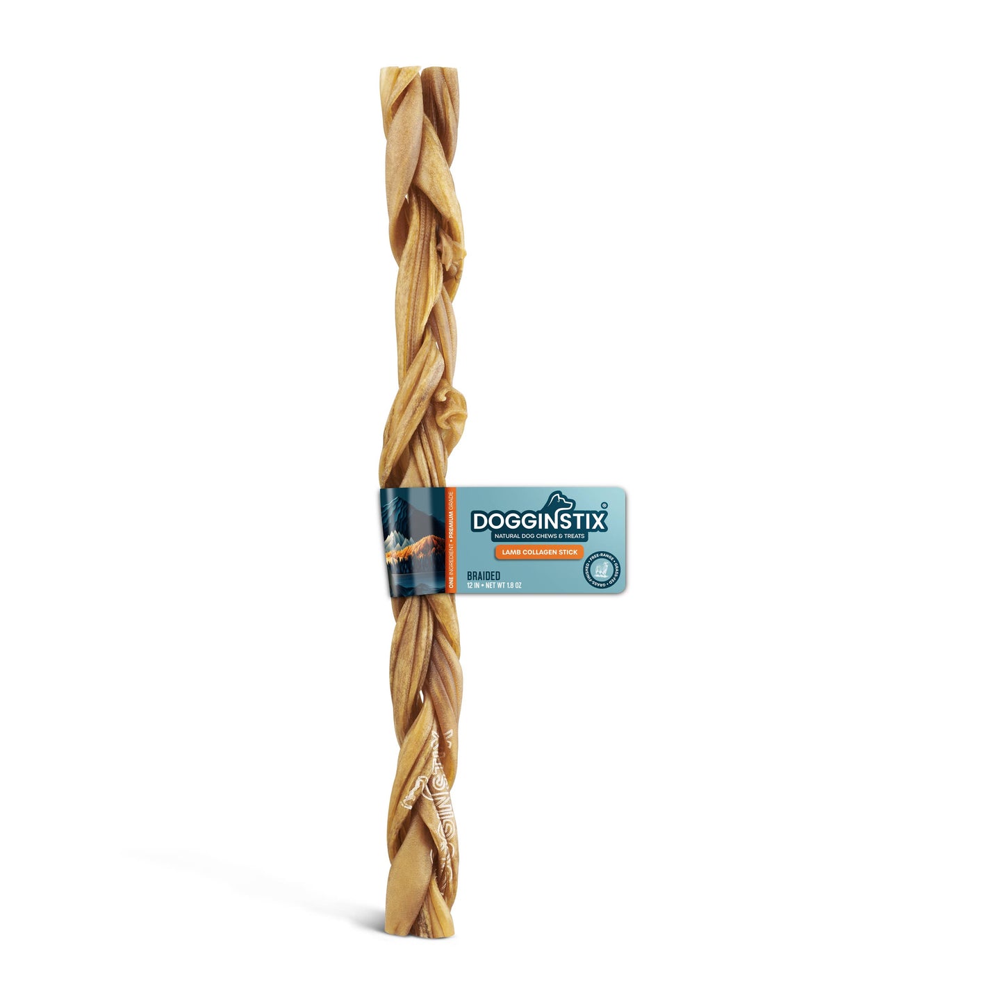 6" Braided Lamb Collagen Sticks- set of 4